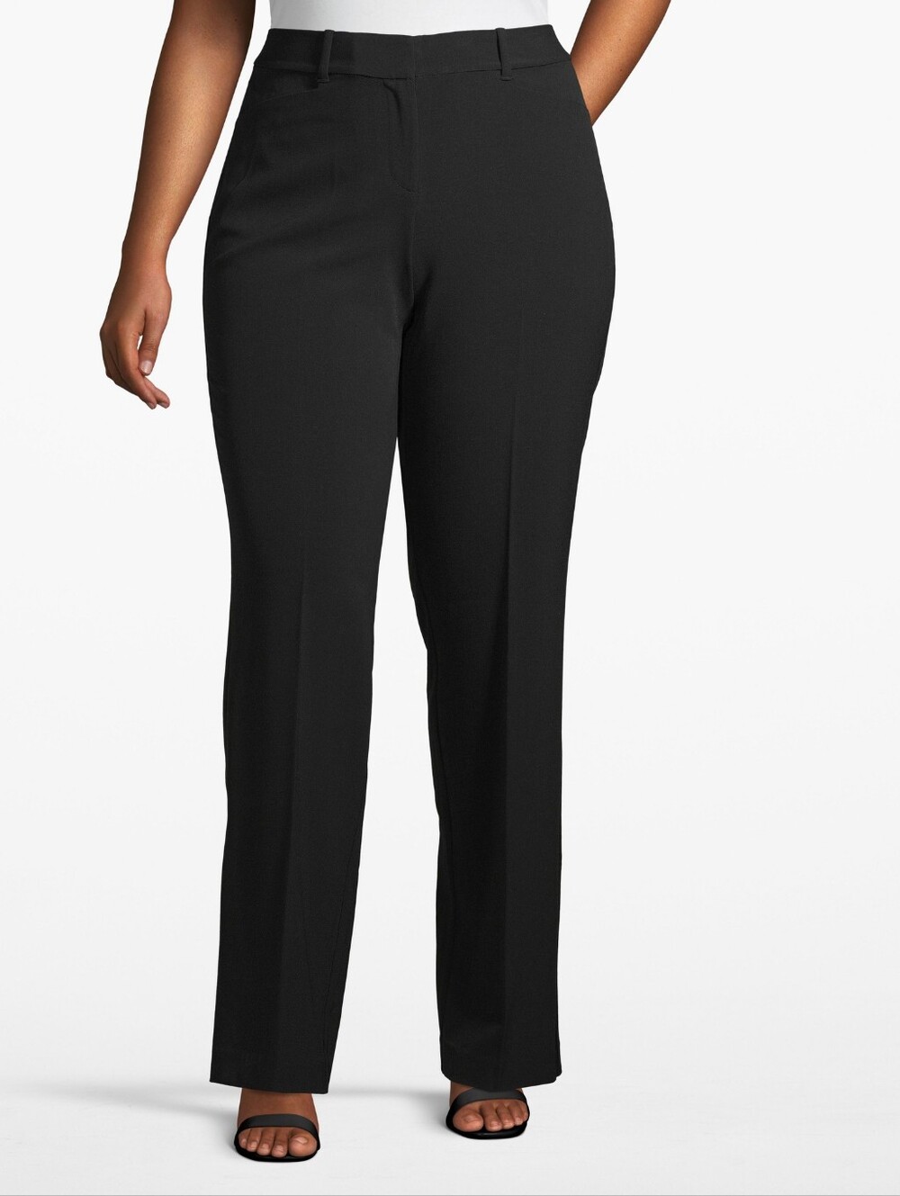 Lane Bryant Women's Lane Essentials Houston Trouser Pant 16L Black